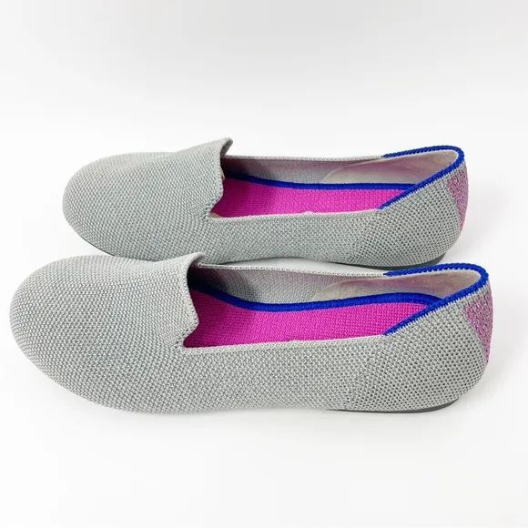 Rothy’s Kids Shiny Sparkly Loafer Iridescent Limited Edition Girls Flats