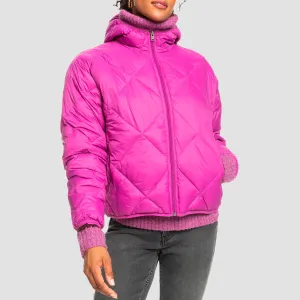 Roxy Wind Swept Packable Padded Jacket Vivid Viola - Womens