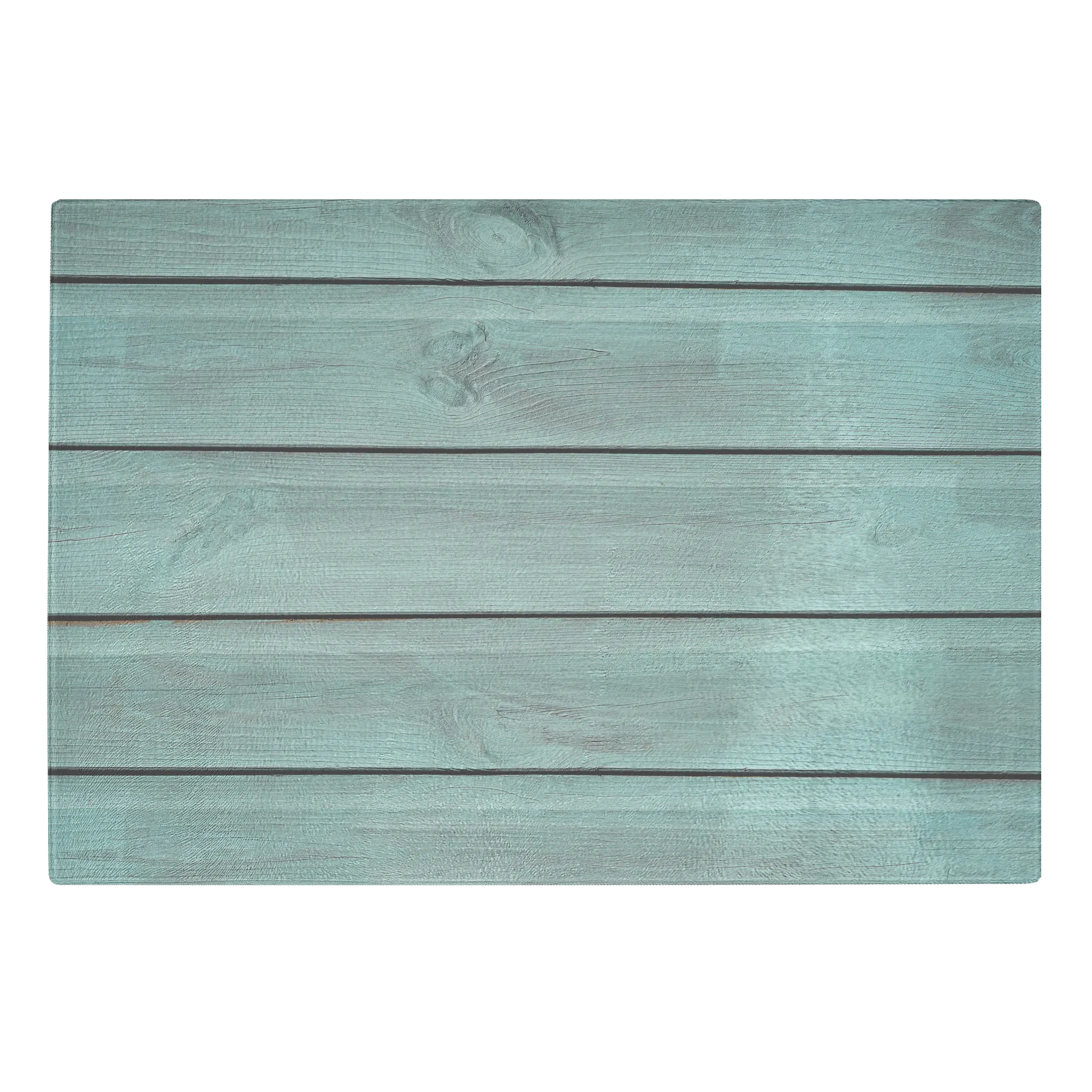 Rustic Turquoise Wood Design Tempered Glass Cutting Board