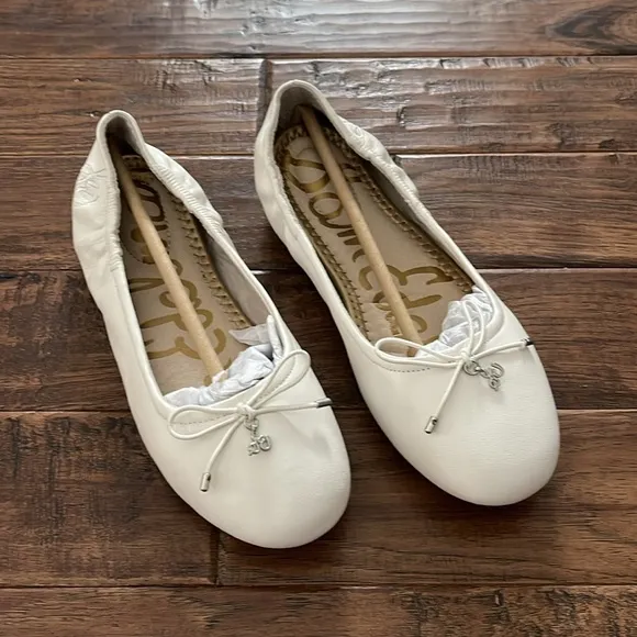 Sam Edelman Little Girls' Sam Edelman Felicia Flat Flats in White Leather size 3