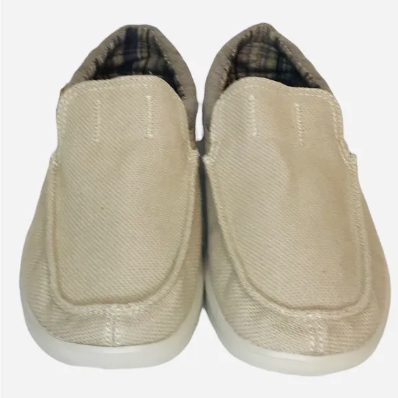 Sanuk Hi Bro Lite Hemp Sidewalk Surfer Canvas Shoes Natural Beige Mens Size 8