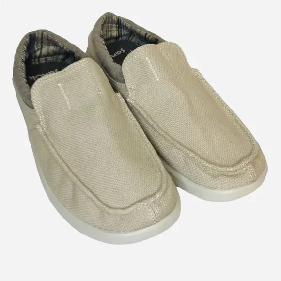 Sanuk Hi Bro Lite Hemp Sidewalk Surfer Canvas Shoes Natural Beige Mens Size 8