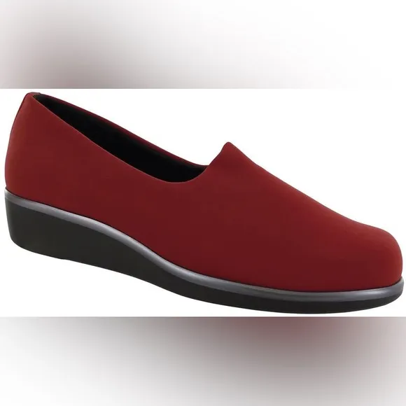 SAS Bliss Slip-On Loafer Wedge Stretch Fabric Tripad Comfort USA 2750