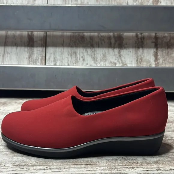 SAS Bliss Slip-On Loafer Wedge Stretch Fabric Tripad Comfort USA 2750