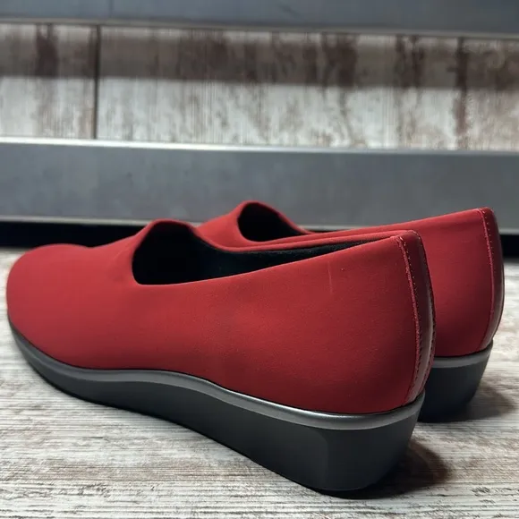 SAS Bliss Slip-On Loafer Wedge Stretch Fabric Tripad Comfort USA 2750