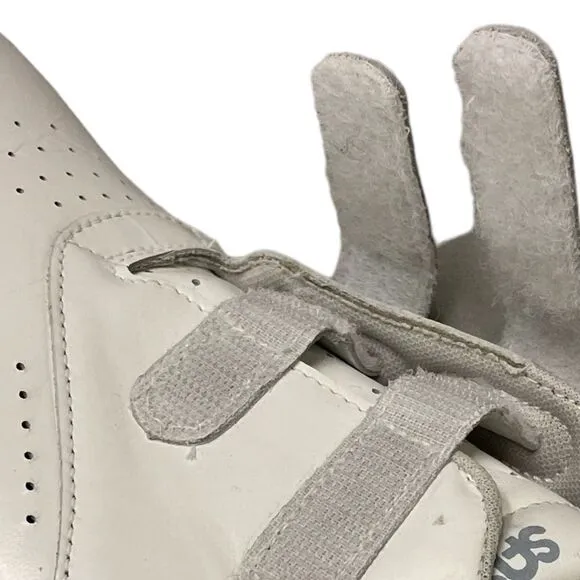 SAS Me Too White Leather Casual Athletic Walking Shoe Velcro Straps 8.5W