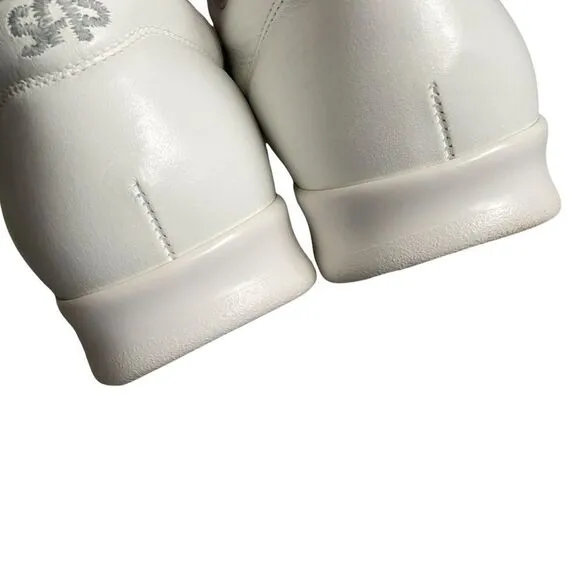 SAS Me Too White Leather Casual Athletic Walking Shoe Velcro Straps 8.5W