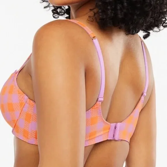 Savage X Fenty Gingham Padded Low Balconette Bra Panty Set