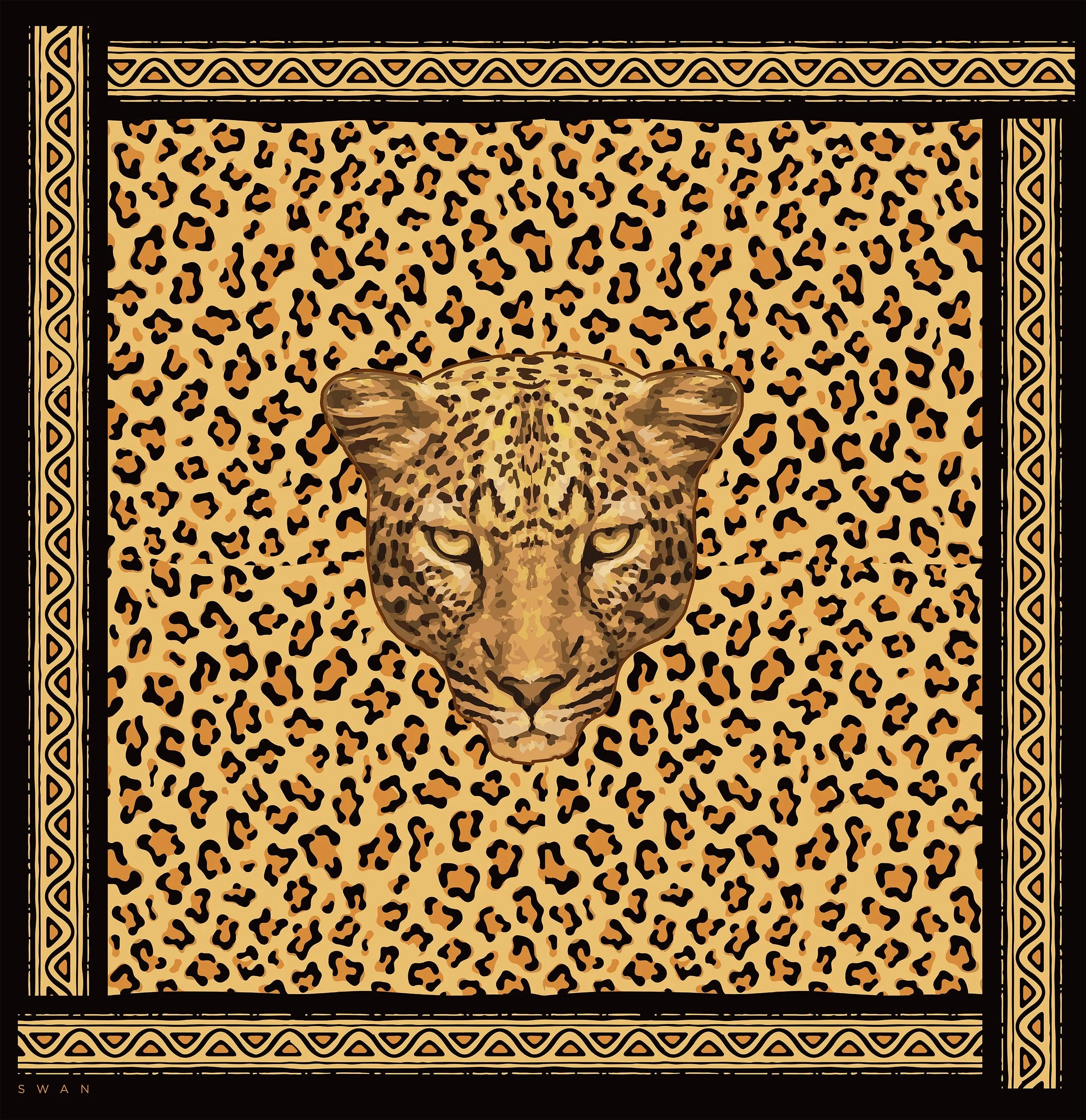 Scarf African Leopard