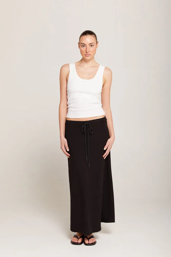 SCOOP NECK TANK TOP - IVORY RIB