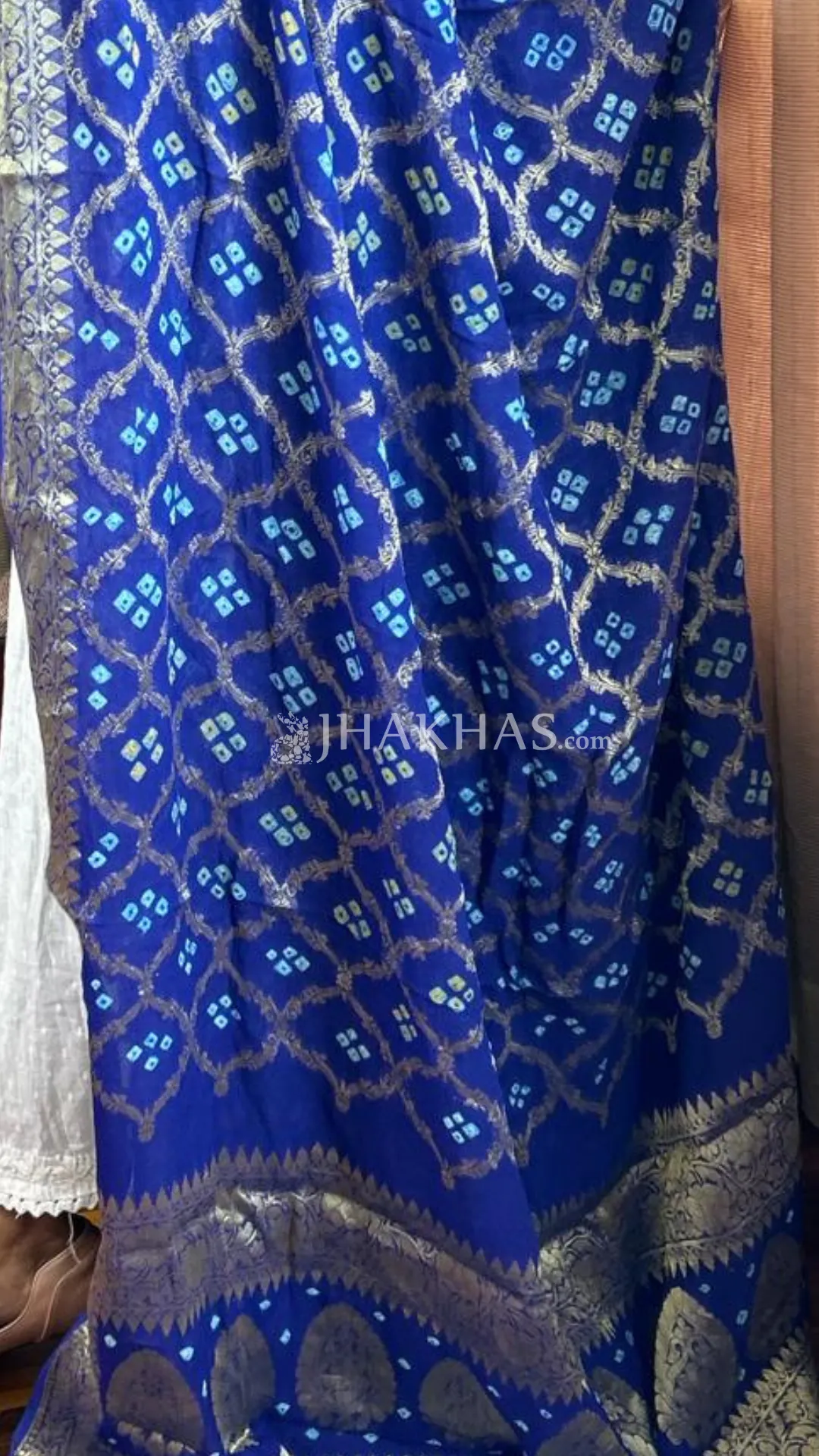 Sea Blue Banarasi Gharchola Georgette Dupatta