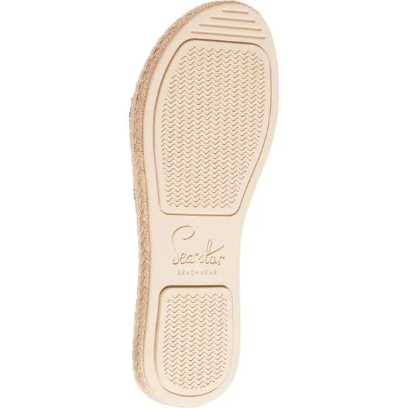 Sea Star Shoes Beachwear Womens Cabana Slide Peeples Song Boho Embroidered NWT