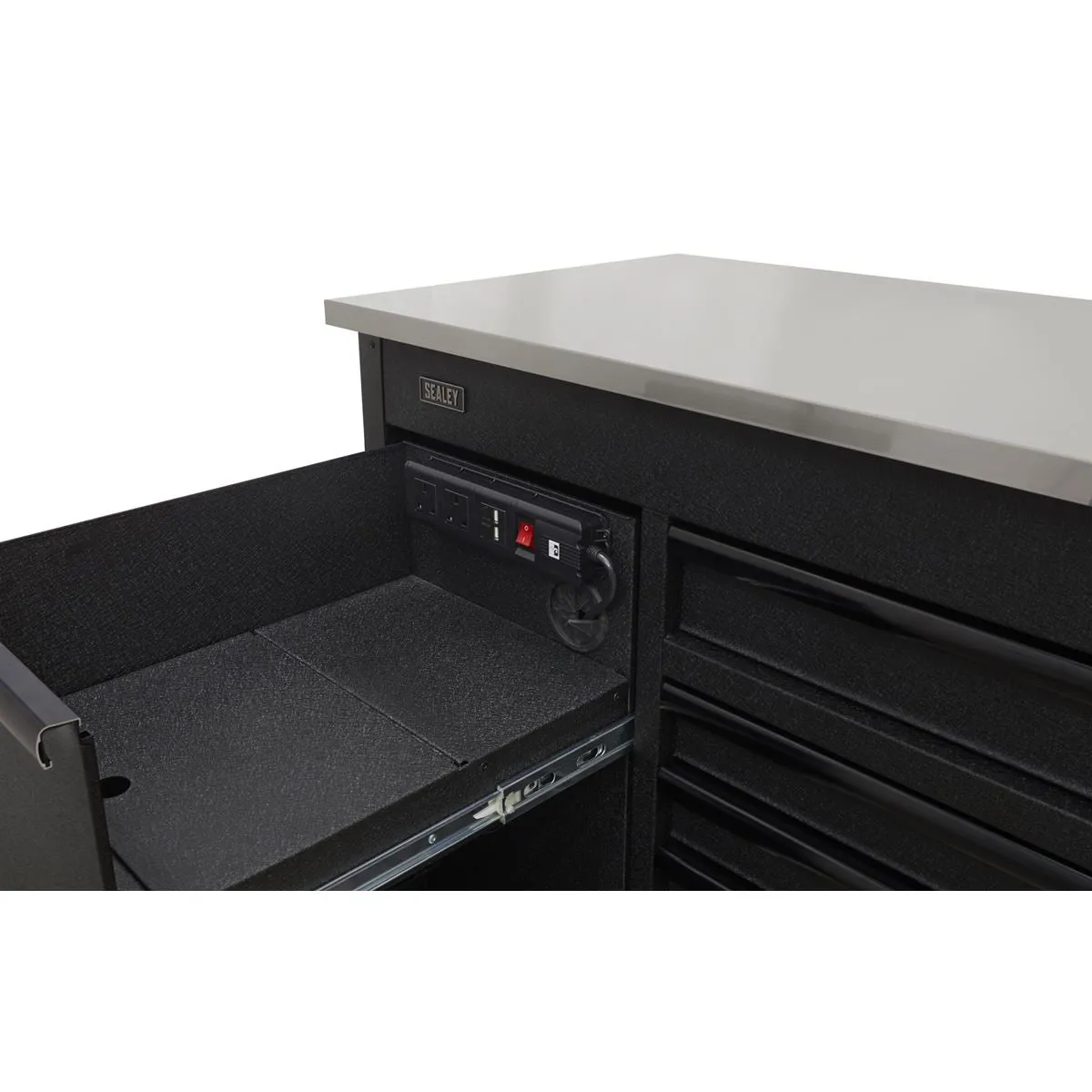 Sealey Superline Pro Mobile Tool Cabinet 1120mm with Power Tool Charging Drawer