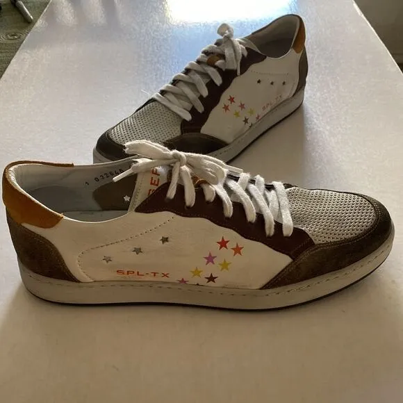 SEPOL Men’s Constantinople Distressed Style Leather Sneakers Size 43