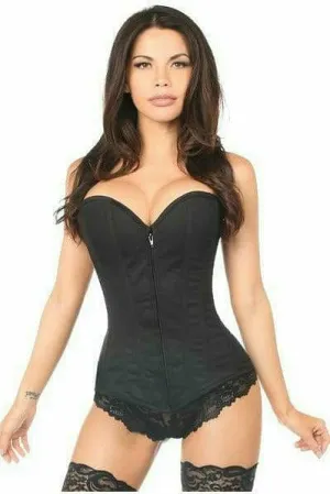 Sexy Black Cotton Overbust Corset