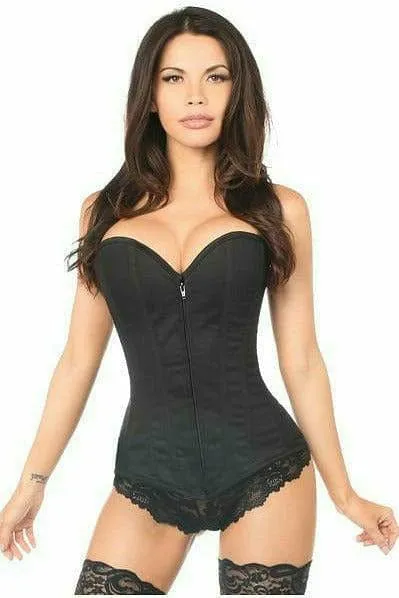 Sexy Black Cotton Overbust Corset