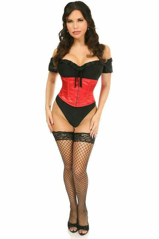Sexy Red Satin Mini Cincher