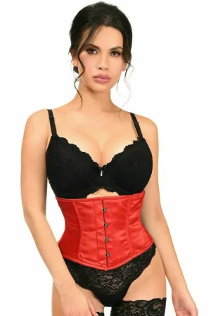 Sexy Red Satin Mini Cincher