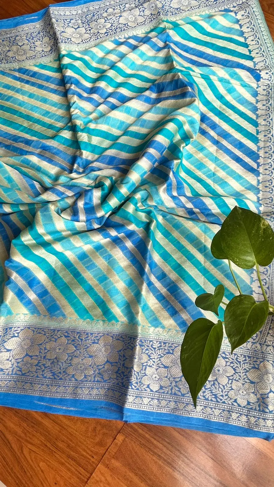 Shades of Blue Banarasi Meenakari Fun Pattern Saree