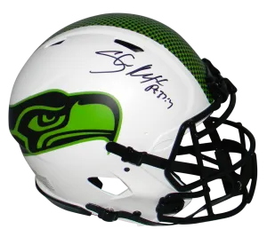 SHAUN ALEXANDER SIGNED SEATTLE SEAHAWKS LUNAR AUTHENTIC SPEED HELMET BECKETT