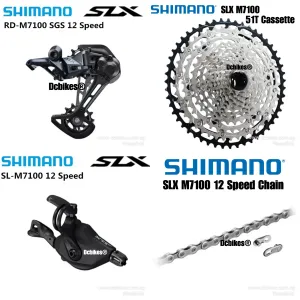Shimano 12 Speed SLX CS-M7100 Derailleur   Shifter   12s Chain   51T Micro Spline Cassette Groupset