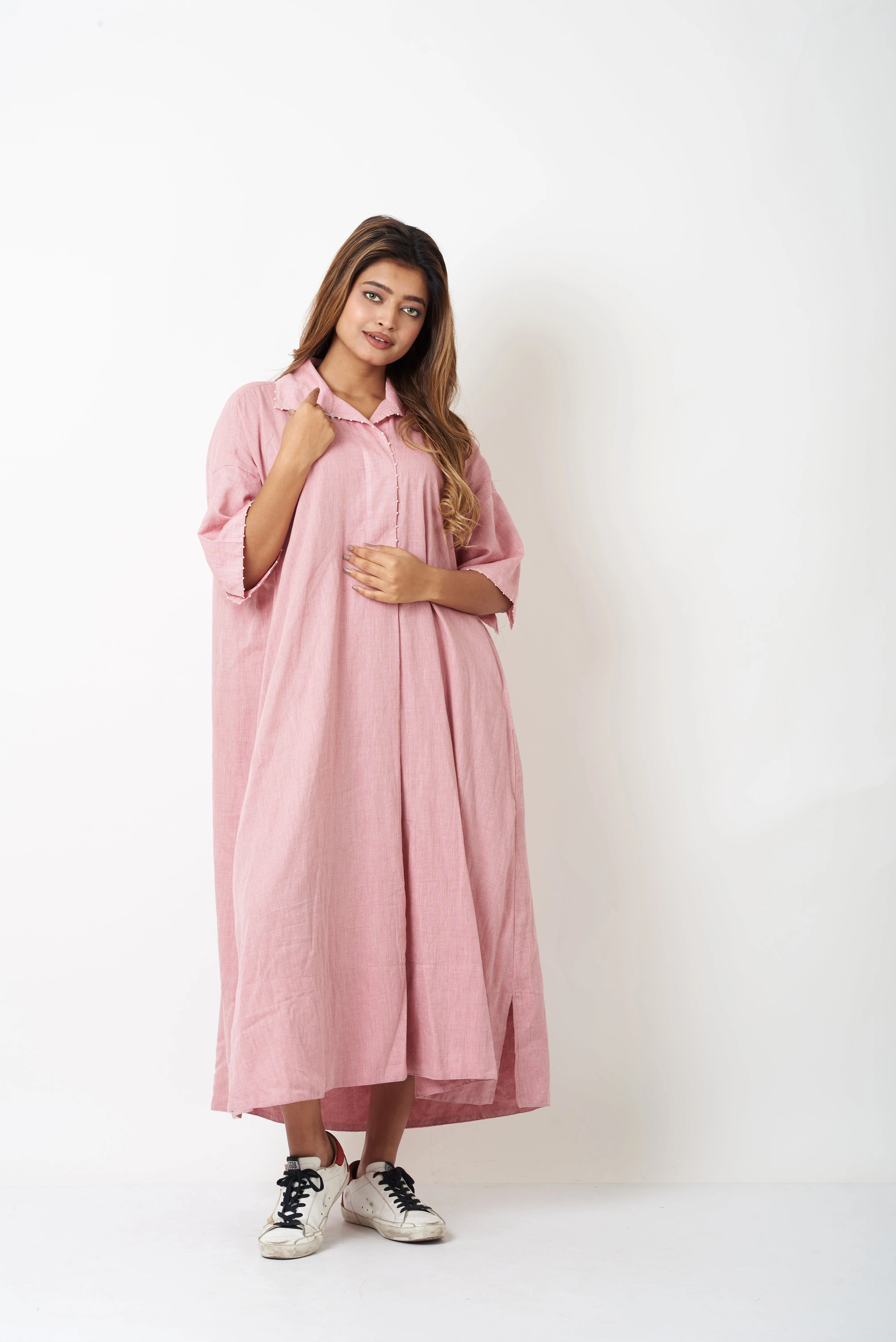 SHIRT DRESS - PINK