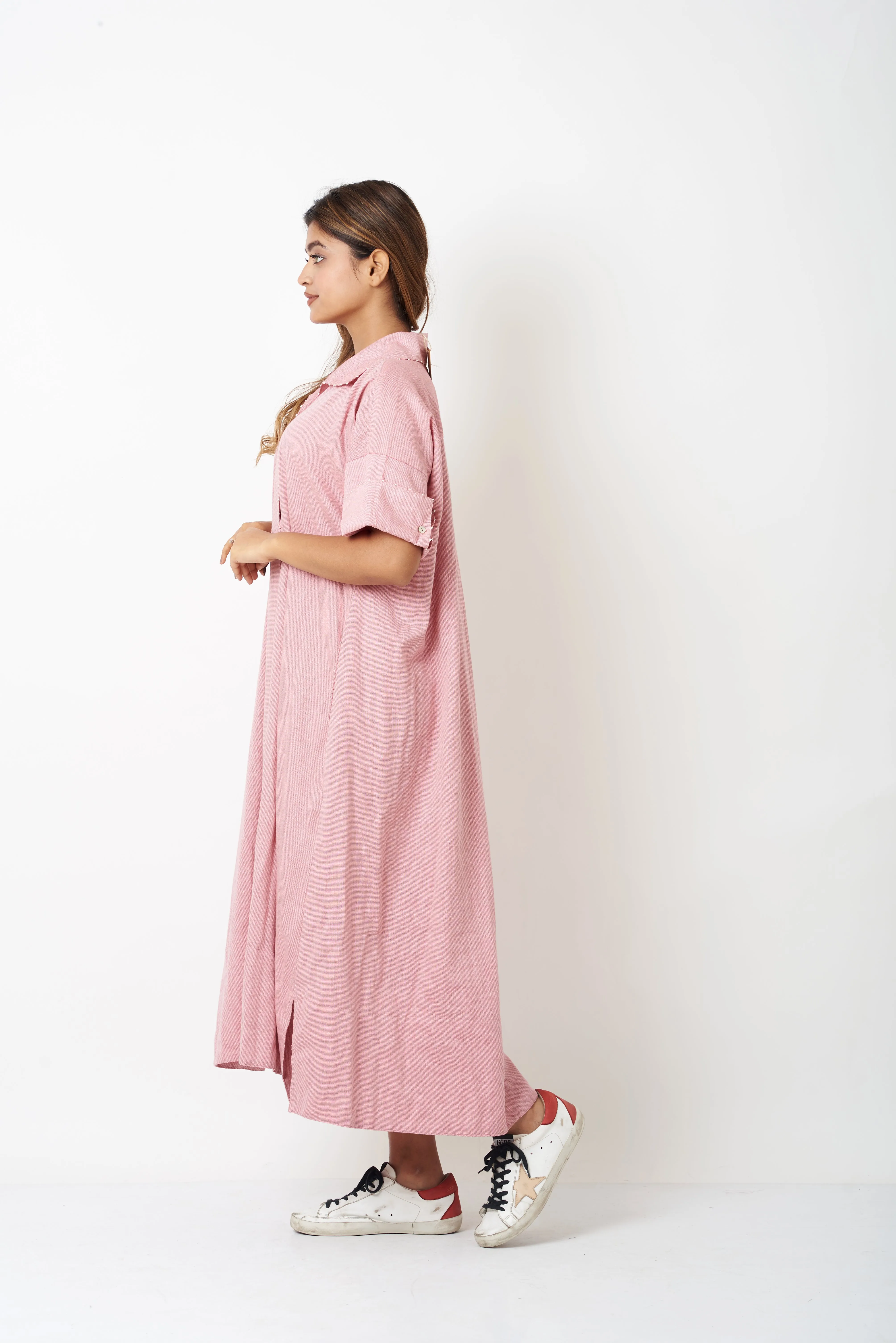 SHIRT DRESS - PINK