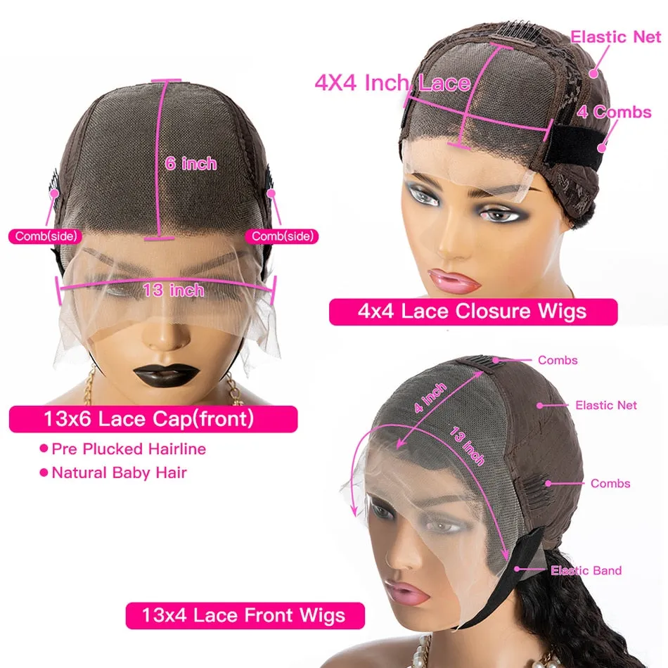 Short Bob 13x4 Lace Human Hair Wig|1B 99J