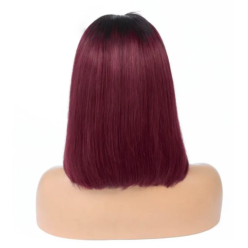 Short Bob 13x4 Lace Human Hair Wig|1B 99J