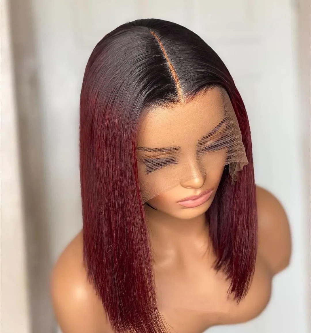 Short Bob 13x4 Lace Human Hair Wig|1B 99J
