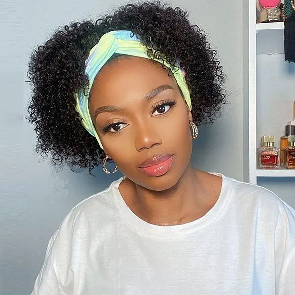 Short Curly Headband Wig