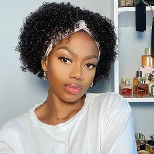 Short Curly Headband Wig