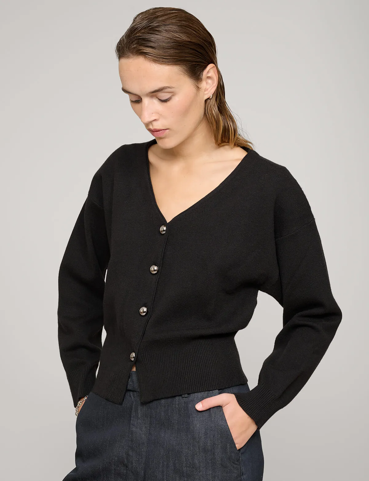 Silver Deco Buttons Cardigan