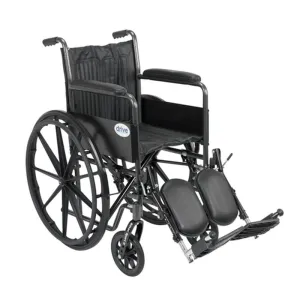 Silver Sport 2 Wheelchair, Non Removable Fixed Arms, Elevating Leg Rests, 18" Seat - 1 Each