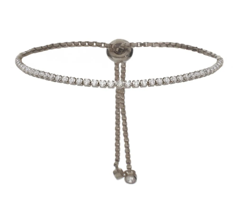 SINGLE ROW PULL BRACELET, BR STERLING SILVER