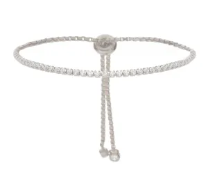 SINGLE ROW PULL BRACELET, SILVER