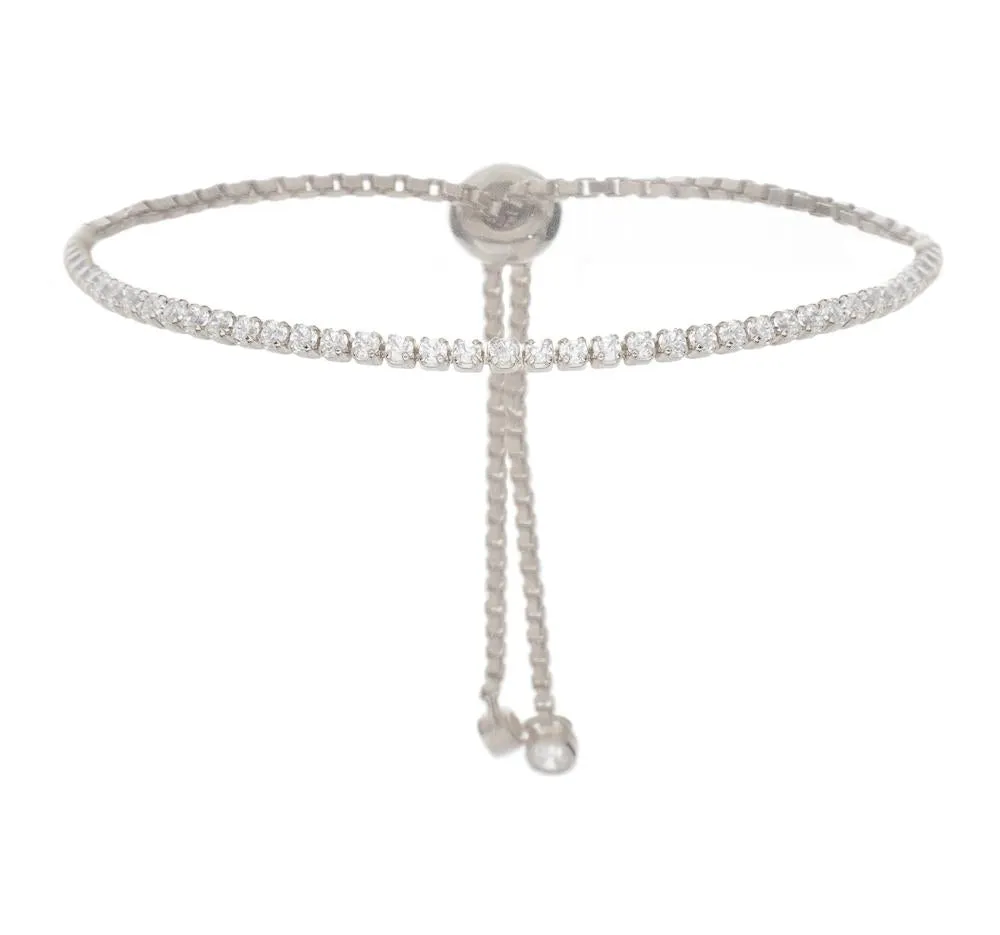 SINGLE ROW PULL BRACELET, SILVER