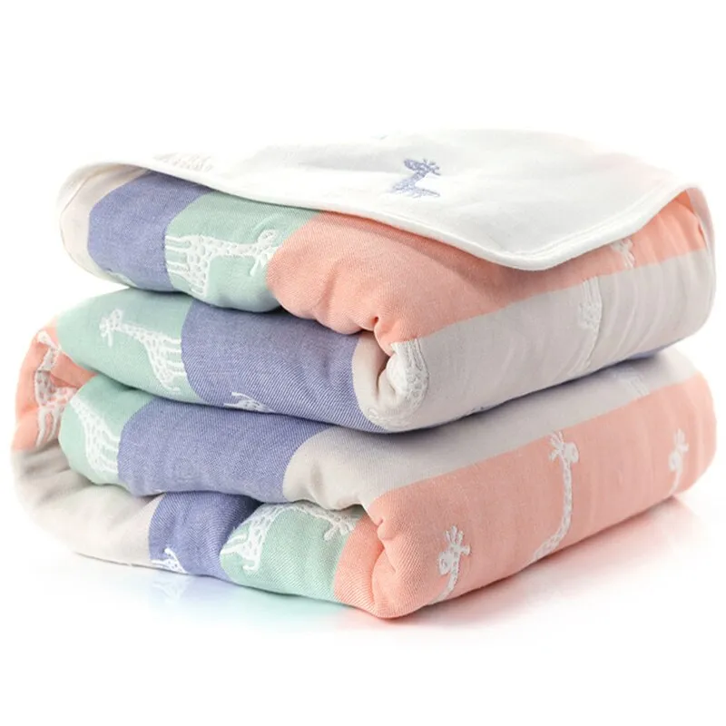Six Layer Giraffe Cotton Blanket