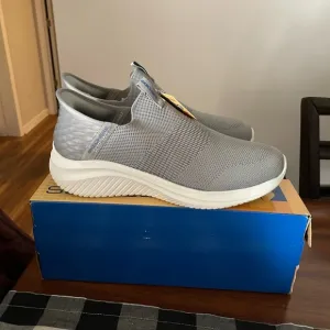 Skechers Gray Sneakers with Slip-On Design and Cushioned Midsole