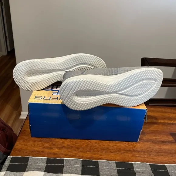 Skechers Gray Sneakers with Slip-On Design and Cushioned Midsole