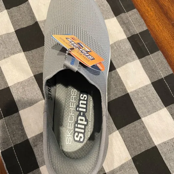Skechers Gray Sneakers with Slip-On Design and Cushioned Midsole