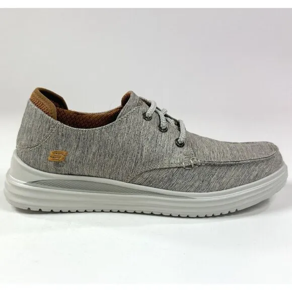 Skechers Proven Ralenzo Mens 8 Taupe Comfort Walking Shoes Sneakers 204578 / TPE
