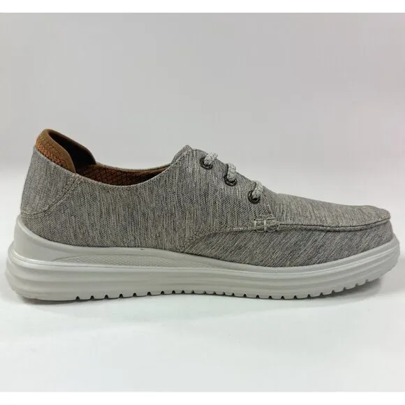 Skechers Proven Ralenzo Mens 8 Taupe Comfort Walking Shoes Sneakers 204578 / TPE