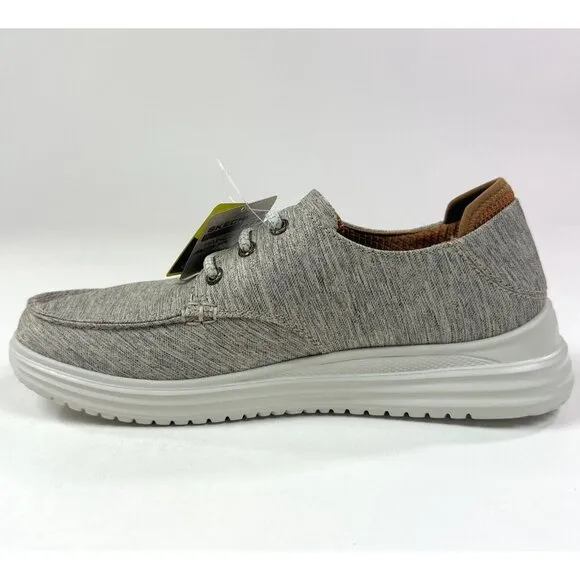 Skechers Proven Ralenzo Mens 8 Taupe Comfort Walking Shoes Sneakers 204578 / TPE