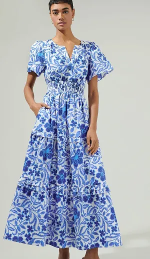 Skyflower Poplin Maxi