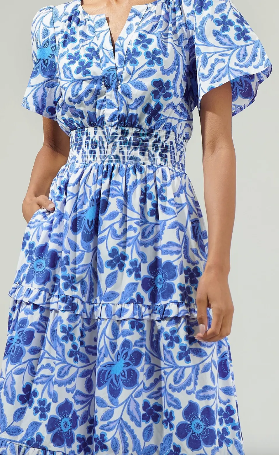 Skyflower Poplin Maxi