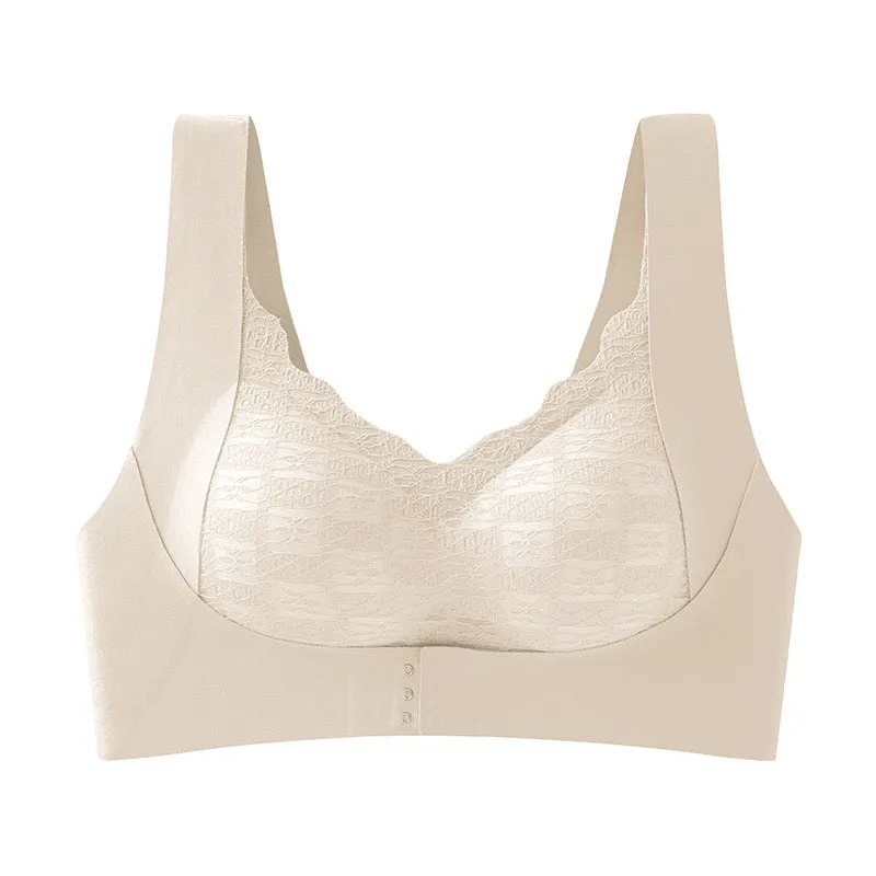 Soft Wireless Bra with Full Coverage Push-Up Bra