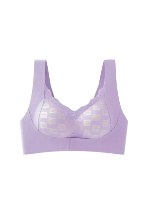 Soft Wireless Bra with Full Coverage Push-Up Bra