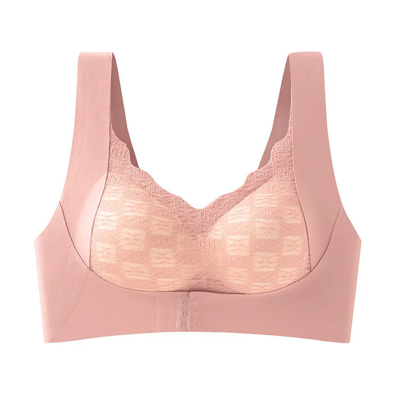 Soft Wireless Bra with Full Coverage Push-Up Bra