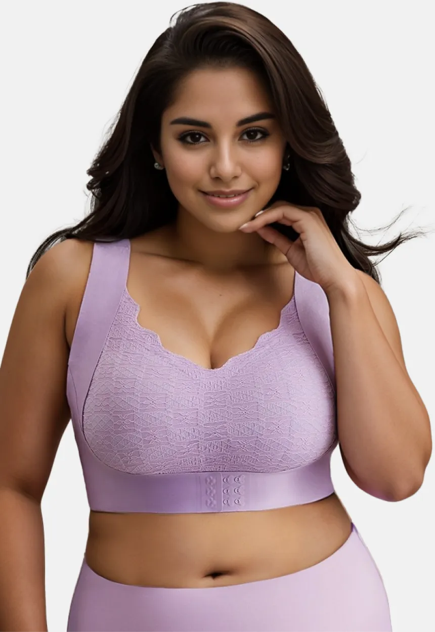Soft Wireless Bra with Full Coverage Push-Up Bra